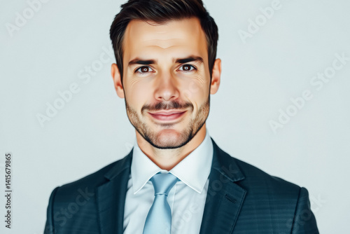 Obraz na płótnie Confident Businessman Portrait Studio Shot w salonie