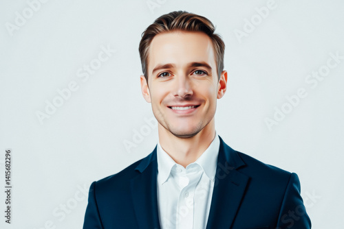Obraz na płótnie Confident Businessman Smiling Portrait w salonie