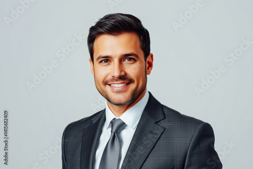 Obraz na płótnie Confident Businessman Portrait Studio Shot w salonie