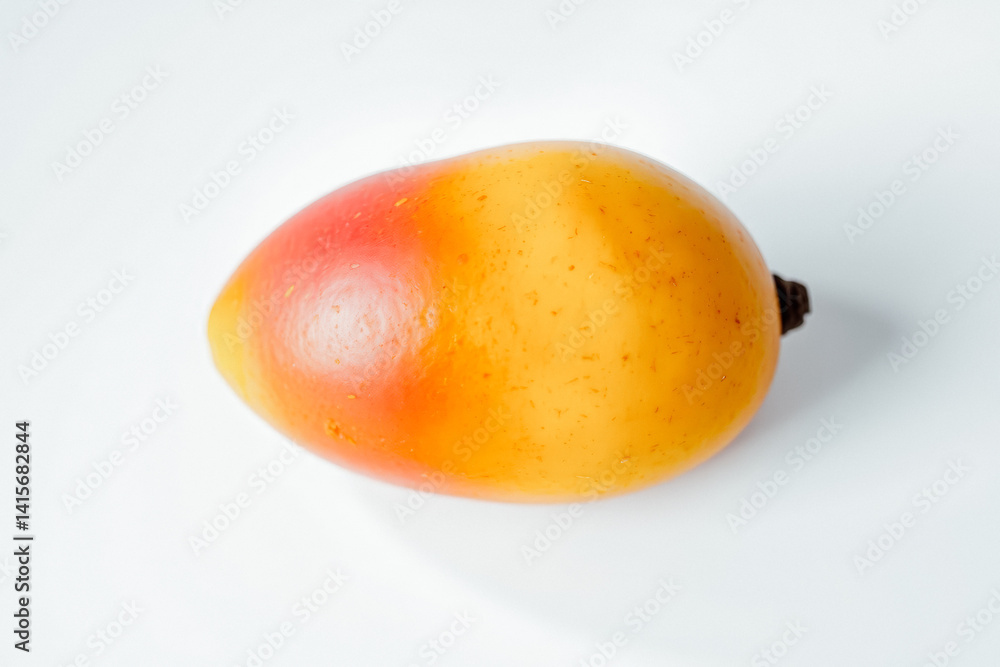 Close-up of a Realistic Mango Sculpture