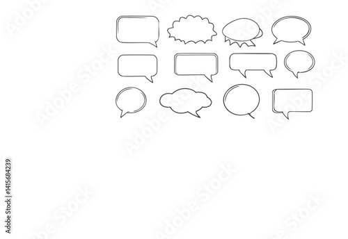 Wallpaper Mural speech bubbles vector illustration Torontodigital.ca