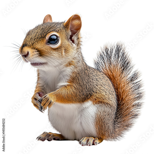 Adorable squirrel portrait wildlife photography cute animal rodent nature on transparent background