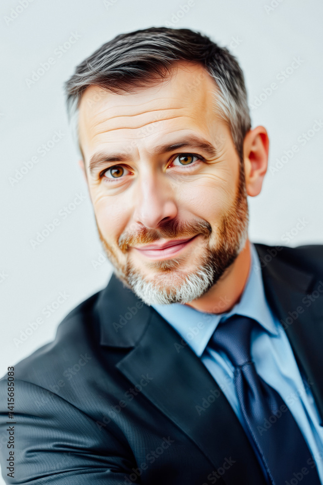 Confident Businessman Portrait Close-Up