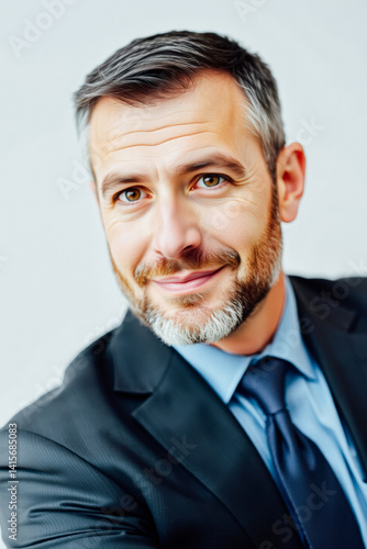 Obraz na płótnie Confident Businessman Portrait Close-Up w salonie