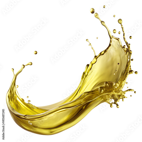 Olive oil splash like wave