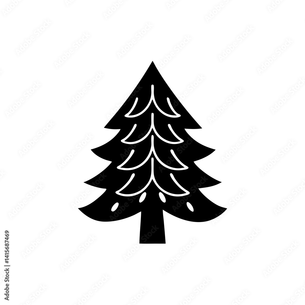 Fototapeta premium creative details Pine Tree Icon Vector Illustration