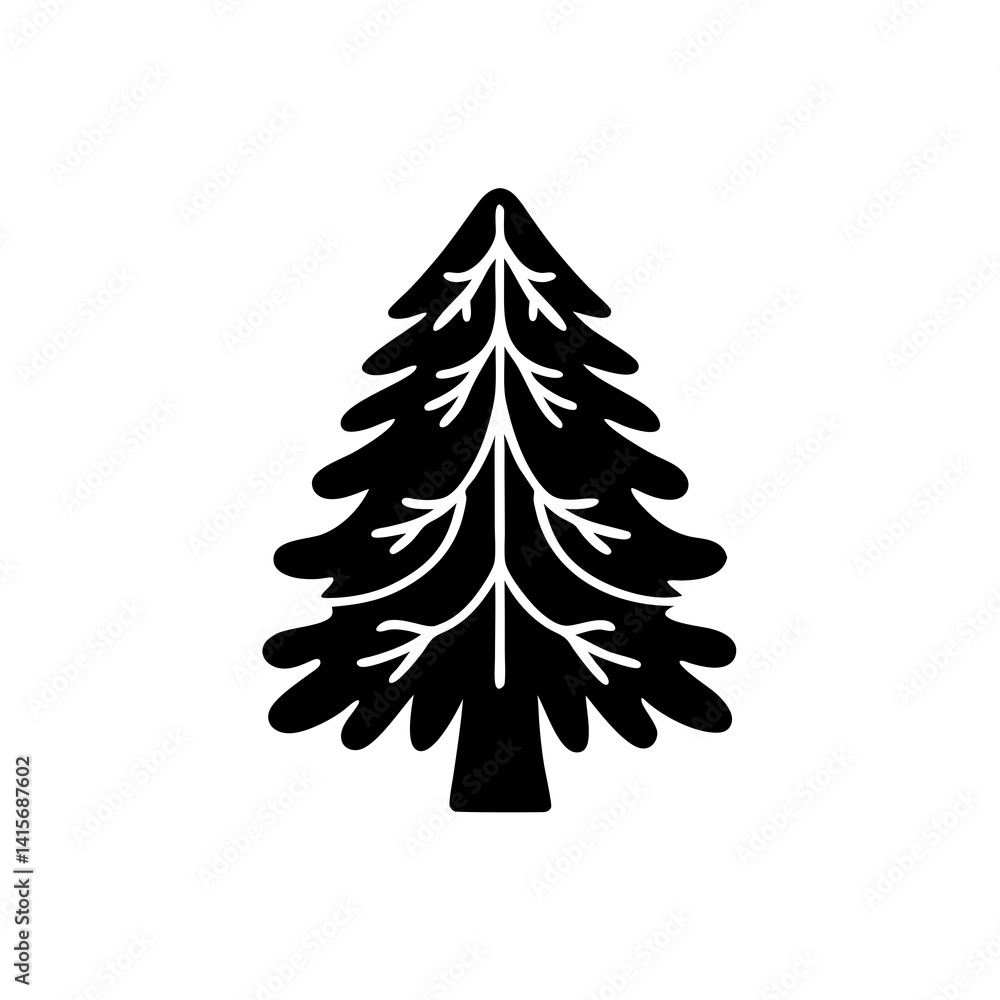 Fototapeta premium creative details Pine Tree Icon Vector Illustration