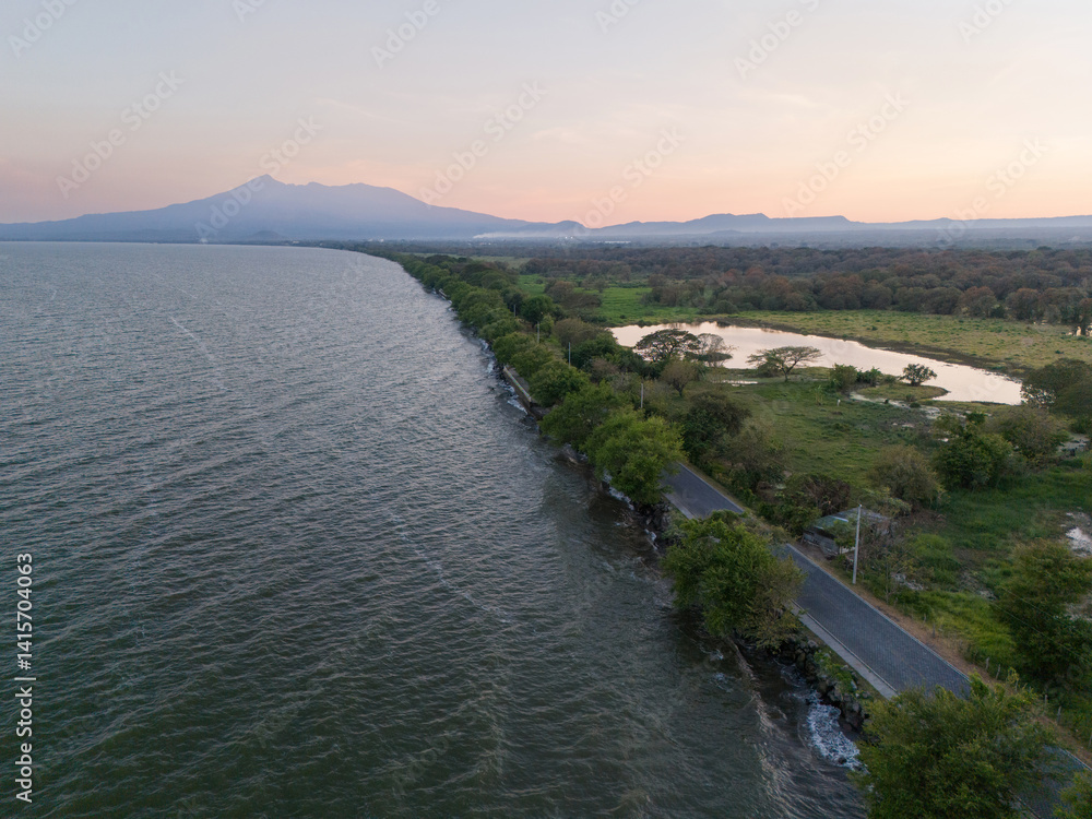 Nicaragua natural landscape aerial view