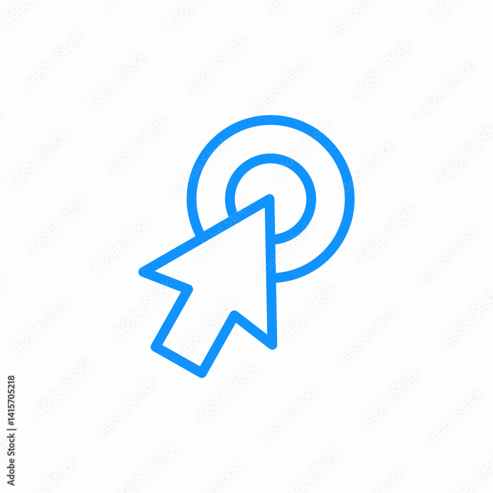 cursor on target icon sign vector cursor on target icon sign vector