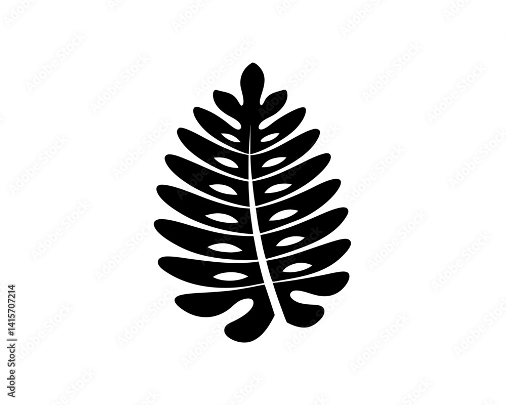 Fototapeta premium creative details Fern Leaf Icon Vector Illustration