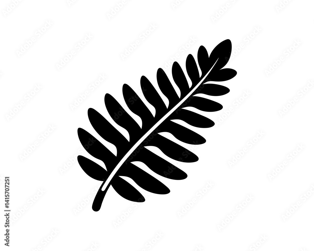 Fototapeta premium creative details Fern Leaf Icon Vector Illustration
