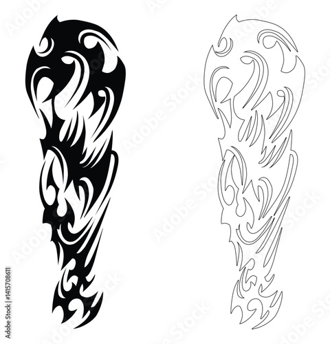 tribal tattoos, ornament shapes, tribal design sign symbols