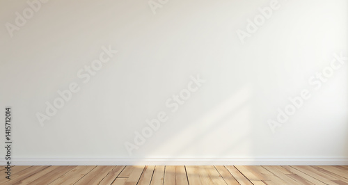 Obraz na płótnie empty room with wooden floor w salonie