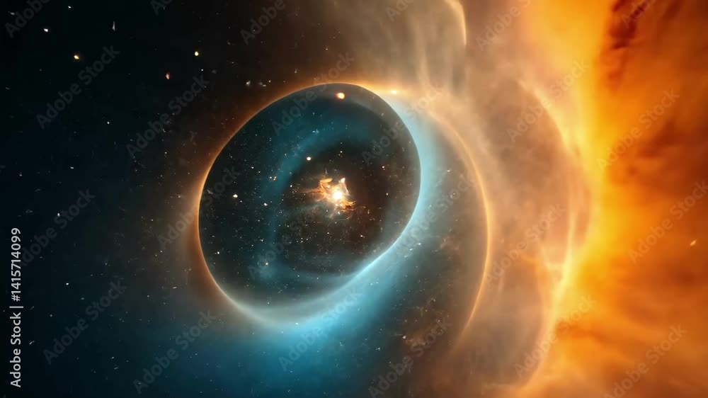 Nebula animated background of vibrant colors and cosmic details showcasing the beauty of the universe, Nebula space animate background conceptUniverse presentation concept