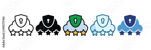 Gdpr Compliance Icon Set Multiple Style Collection