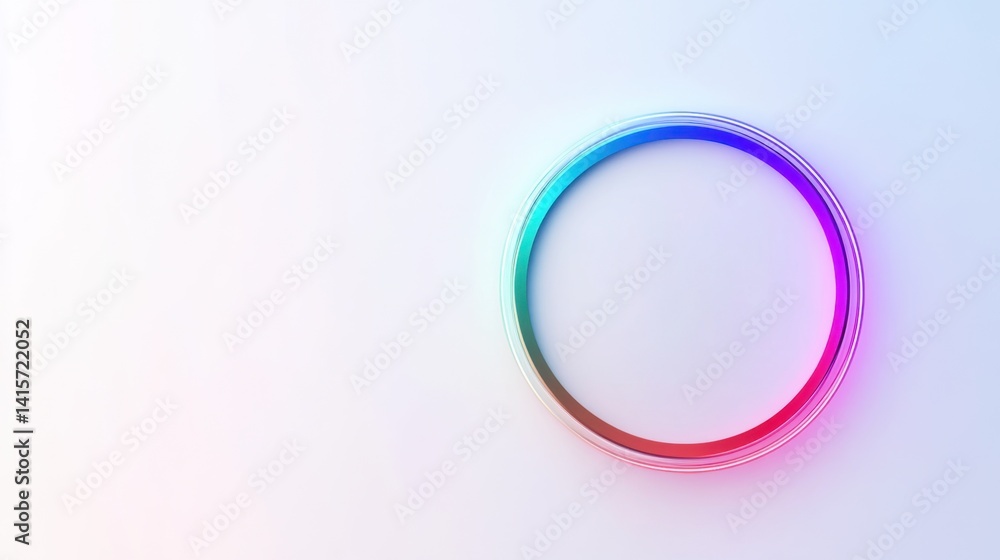 Vibrant Animated Loading Circle on Clean White Background