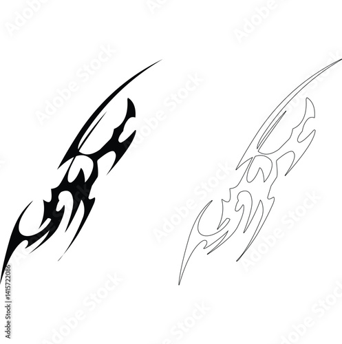 tribal tattoos, ornament shapes, tribal design sign symbols