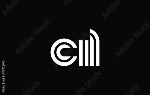 CIL Creative Unique Modern Letter Logo Design. Stylized logo featuring a unique letter design, presenting abstract minimalist aesthetics and modern appeal