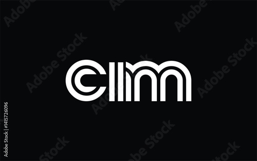 CIM Creative Unique Modern Letter Logo Design. Stylized logo featuring a unique letter design, presenting abstract minimalist aesthetics and modern appeal