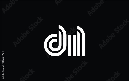 DIL Creative Unique Modern Letter Logo Design. Stylized logo featuring a unique letter design, presenting abstract minimalist aesthetics and modern appeal