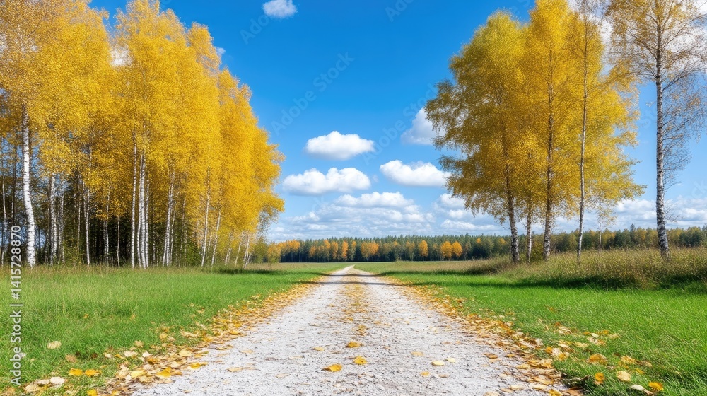 Fototapeta premium Autumnal Country Road (2)