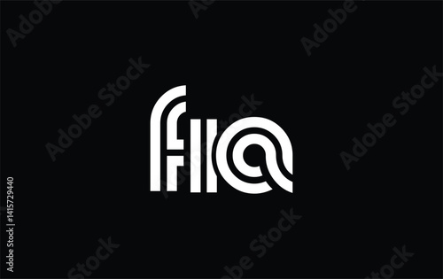 FIA Creative Unique Modern Letter Logo Design. Stylized logo featuring a unique letter design, presenting abstract minimalist aesthetics and modern appeal