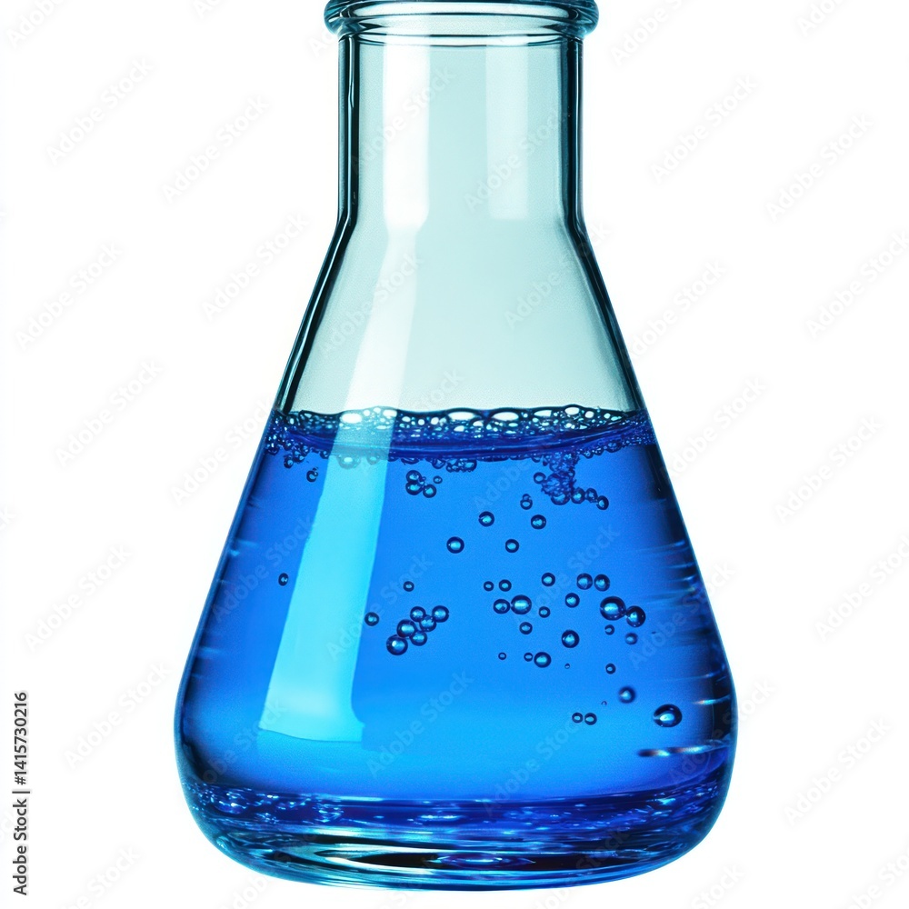 custom made wallpaper toronto digitalBright blue liquid bubbles in a flask, showing an intriguing chemical reaction