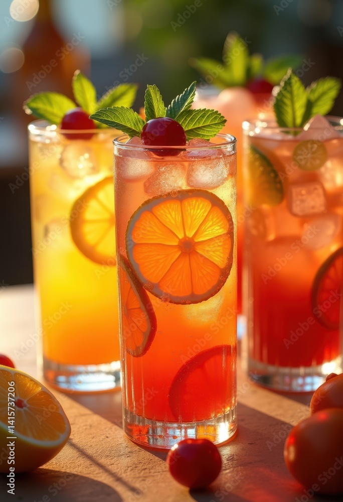bright citrus slices floating colorful cocktails refreshing vibrant drinks fruity garnishes, lemon, lime, orange, refreshment, glass, party, summer, juice bright citrus slices floating colorful cocktails refreshing vibrant drinks fruity garnishes, lemon, lime, orange, refreshment, glass, party, summer, juice