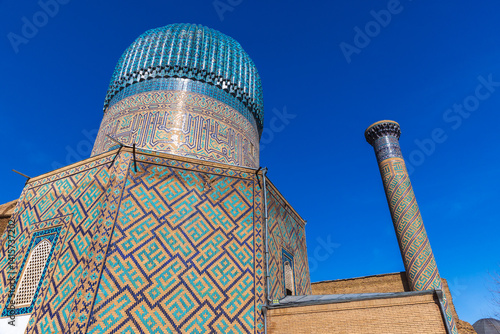 Obraz na płótnie Exterior of Gur-e Amir, a mausoleum of the Turco-Mongol conqueror Timur w salonie