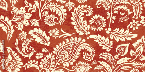 Ethnic Motifs Ikat floral paisley embroidery floral. ikat Saree Sarong oriental pattern traditional.Ikat embroidery style abstract embroidery design for texture,fabric,clothing,wrapping,decoration