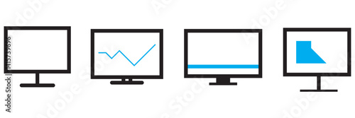 Computer icon vector illustration. computer monitor sign and symbol