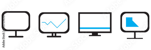 Computer icon vector illustration. computer monitor sign and symbol