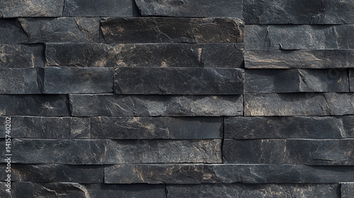 Obraz na płótnie Modern elegant dark slate texture for interior design Generative AI w salonie