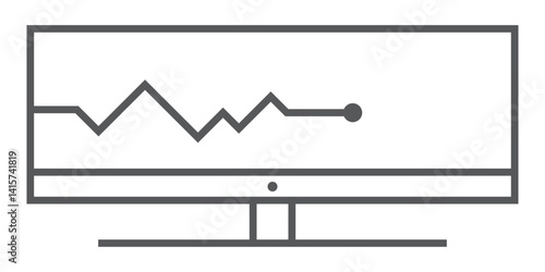 Smart tv icon collection in black and white filled and outlined style for web.