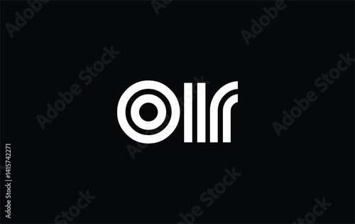 OIR Creative Unique Modern Letter Logo Design. Stylized logo featuring a unique letter design, presenting abstract minimalist aesthetics and modern appeal