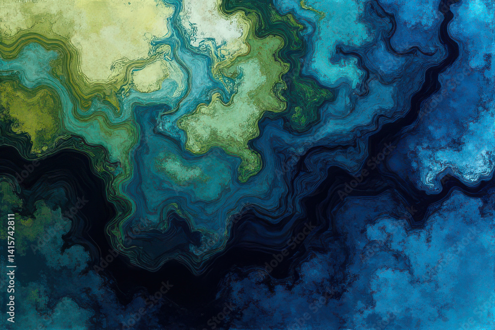 Mesmerizing Ink Swirls: Olive & Midnight Blue Dance in Dreamlike Photography Mesmerizing Ink Swirls: Olive & Midnight Blue Dance in Dreamlike Photography
