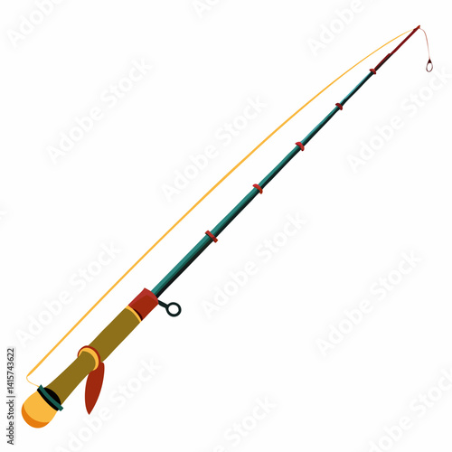 Fishing Rod illustration on white background