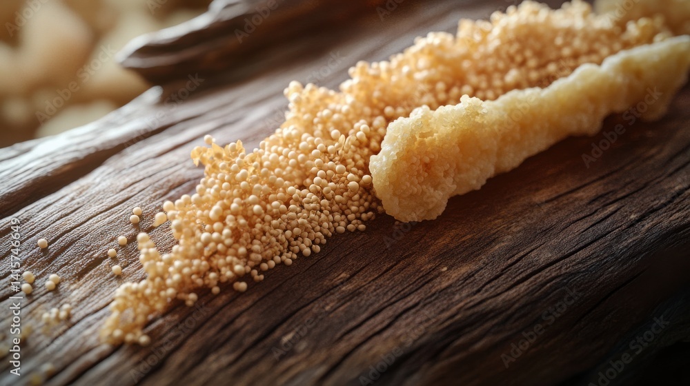 Close-up of crispy tempura roll with sesame garnish Close-up of crispy tempura roll with sesame garnish