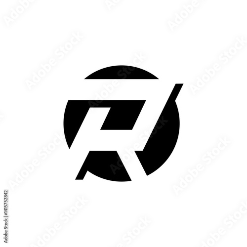 R Negative Space Monogram Logo Design – Modern Abstract Finance Branding Symbol