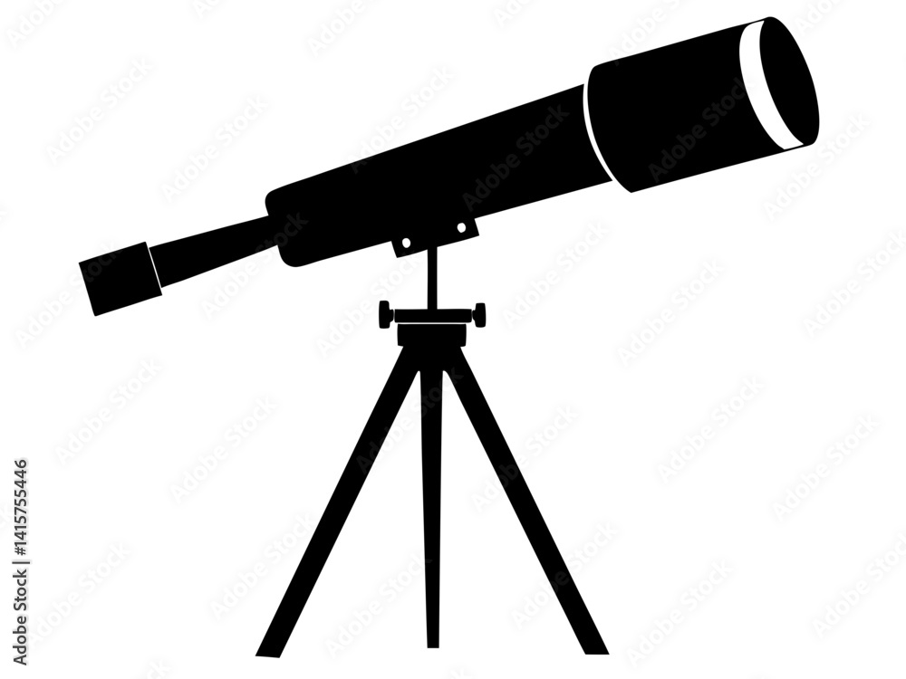 Telescope Silhouette Vector | Astronomy Telescope SVG Icon for Crafts Telescope Silhouette Vector | Astronomy Telescope SVG Icon for Crafts