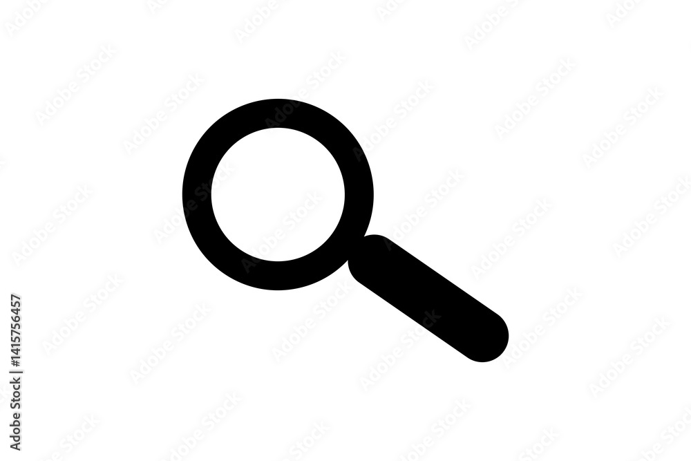 Symbol representing search or inquiry action commonly used in web applications and documents across various digital platforms