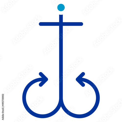 Hook and Eye Vector Icon