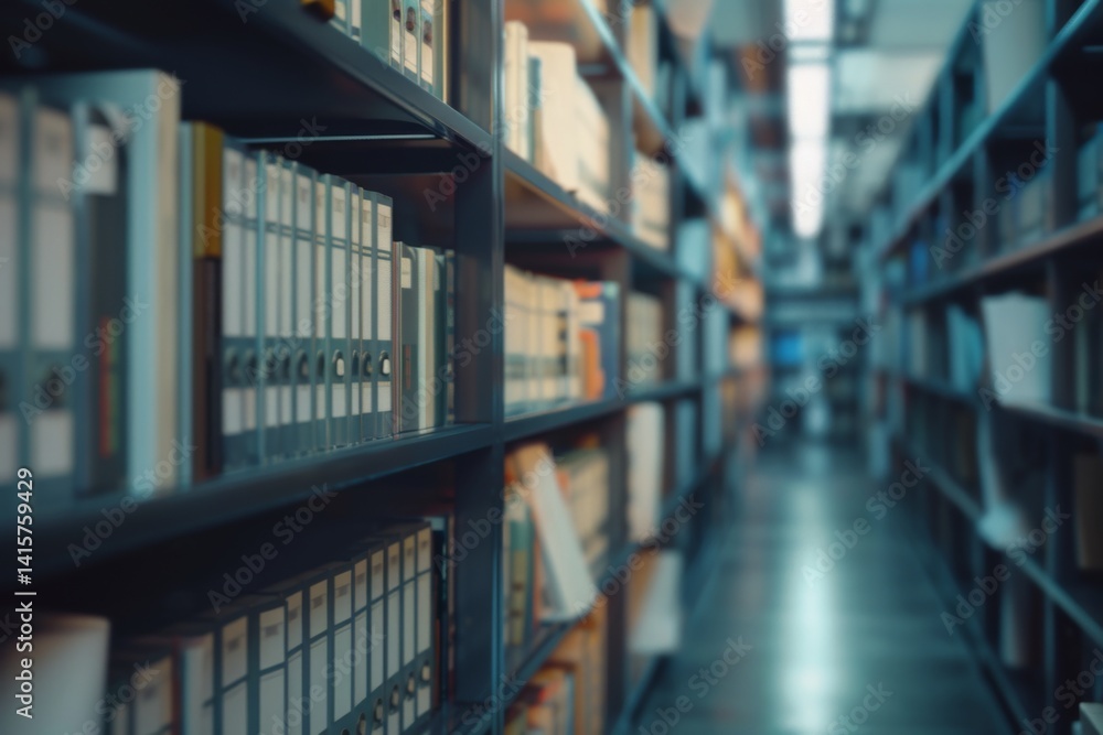 blurred office shelves with binders and files blurred office shelves with binders and files