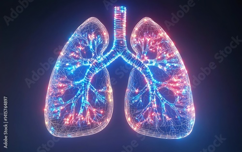 Lungs, 3D medical model