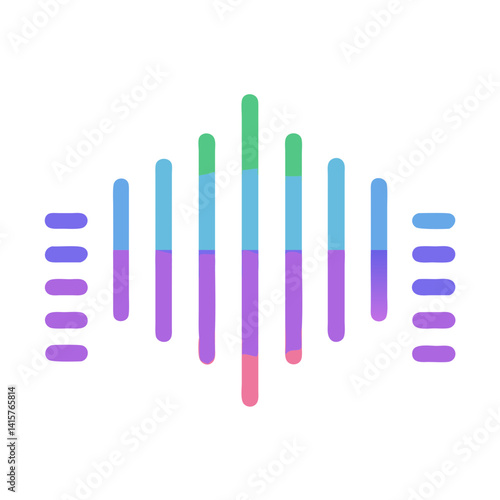  Modern Audio Spectrum Icon for Music