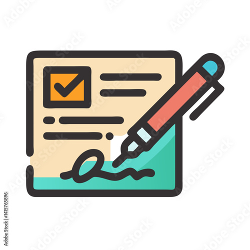  Creative Autograph Signing Icon