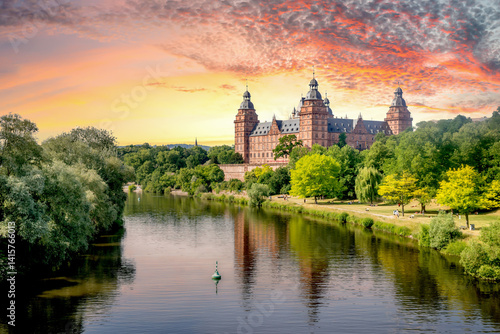 Foto Blick auf Aschaffenburg, Bayern, Deutschland