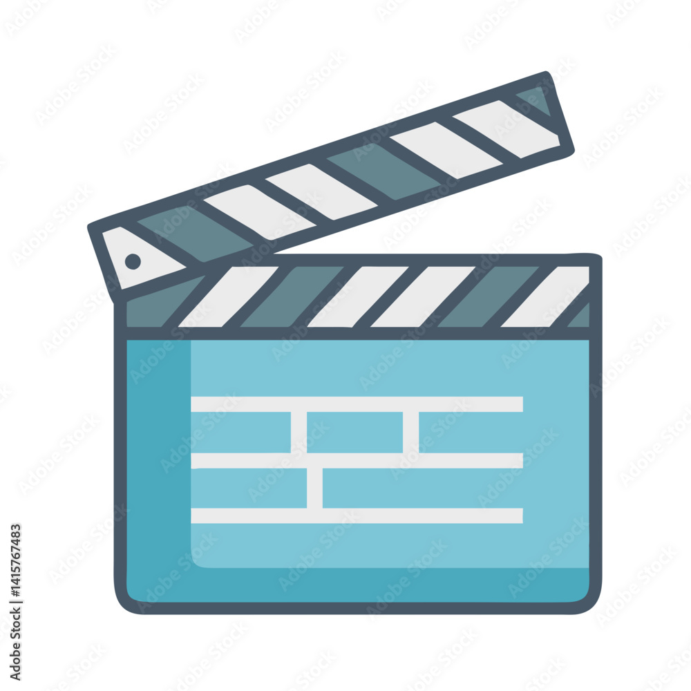 Fototapeta premium Clapperboard Icon for Filmmaking