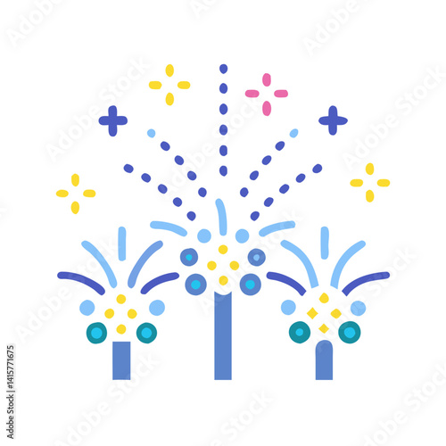  Modern Fireworks Display Icon for Events