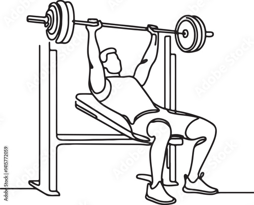 Gym Training Line Art